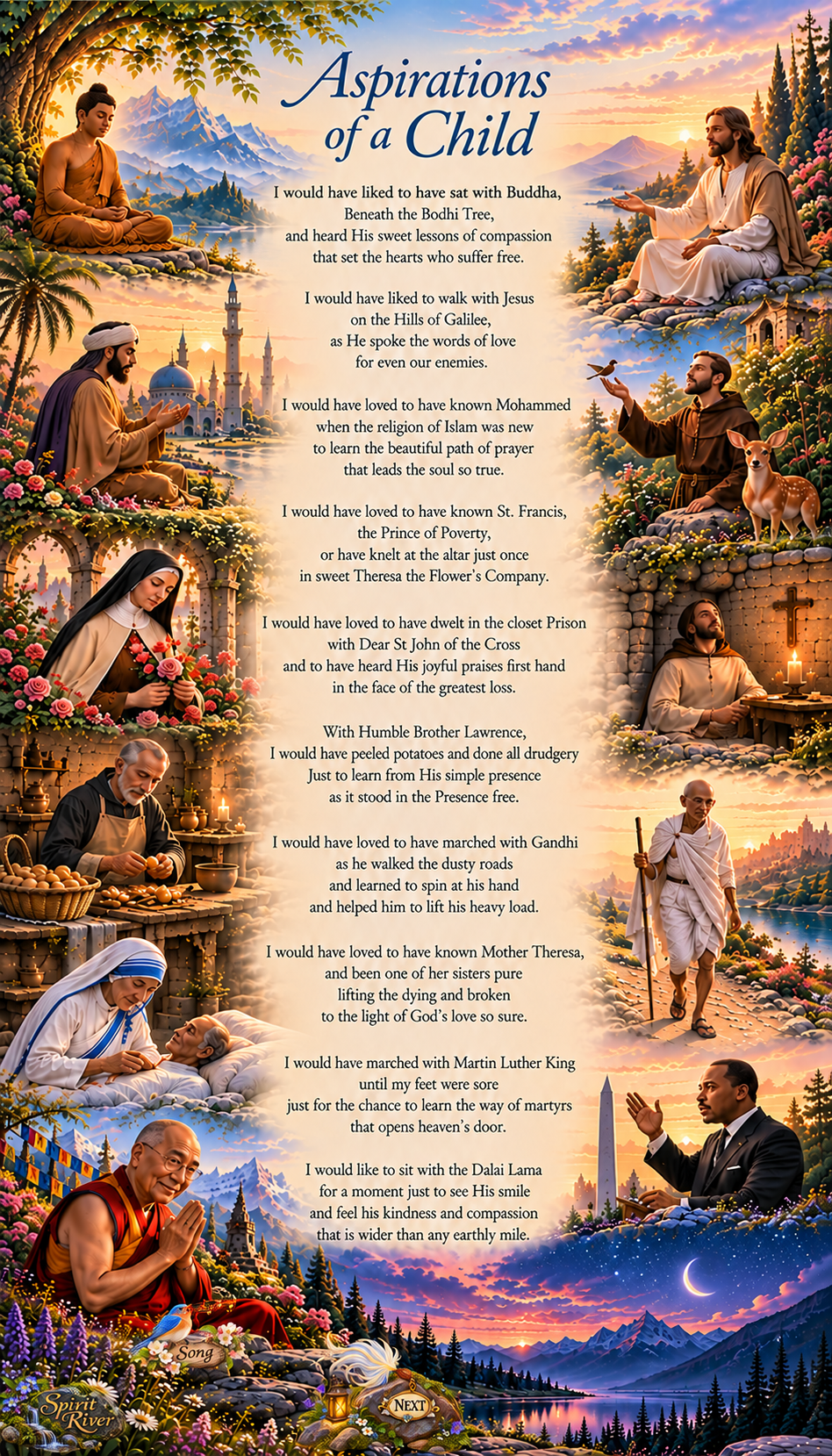 Aspirations of a Child — Part One, a contemplative poem by Kamal Rani honoring spiritual teachers
