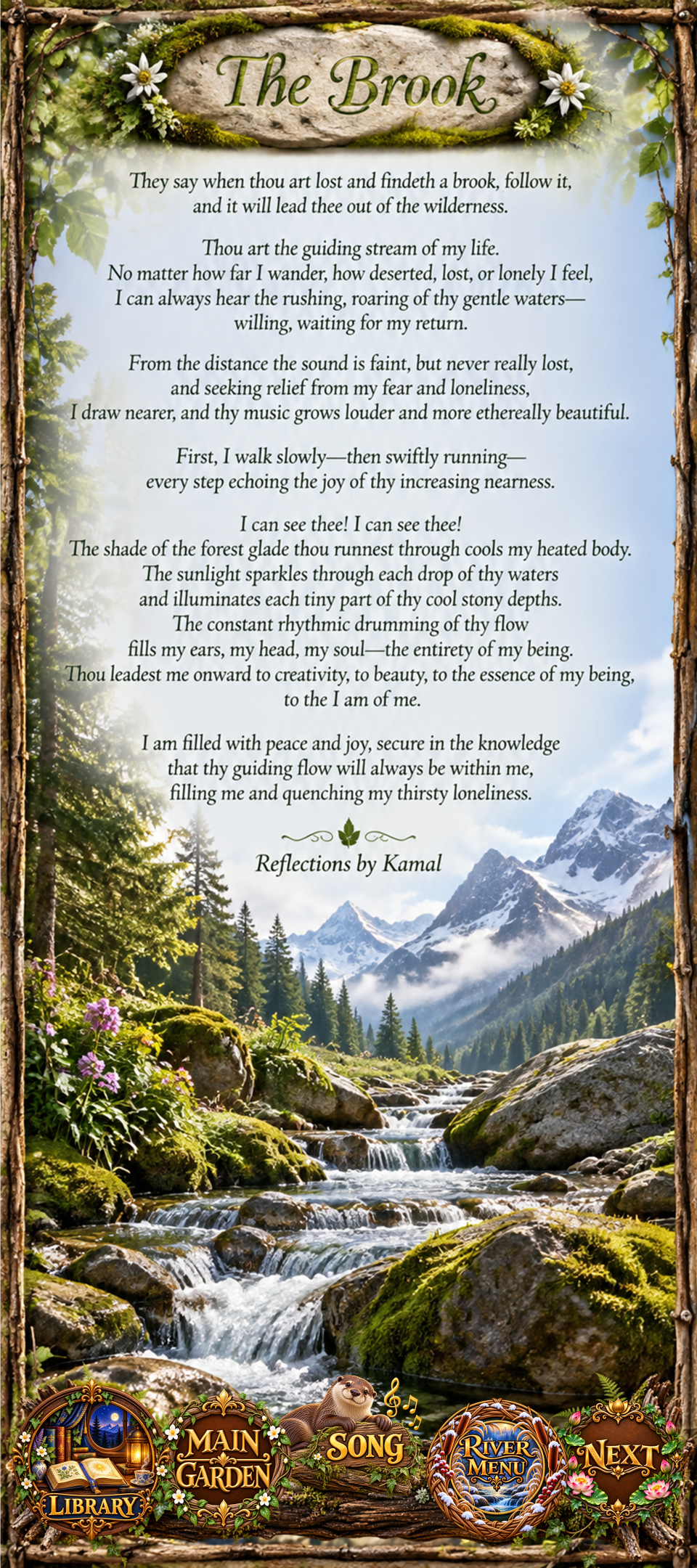 The Brook reflection by Kamal